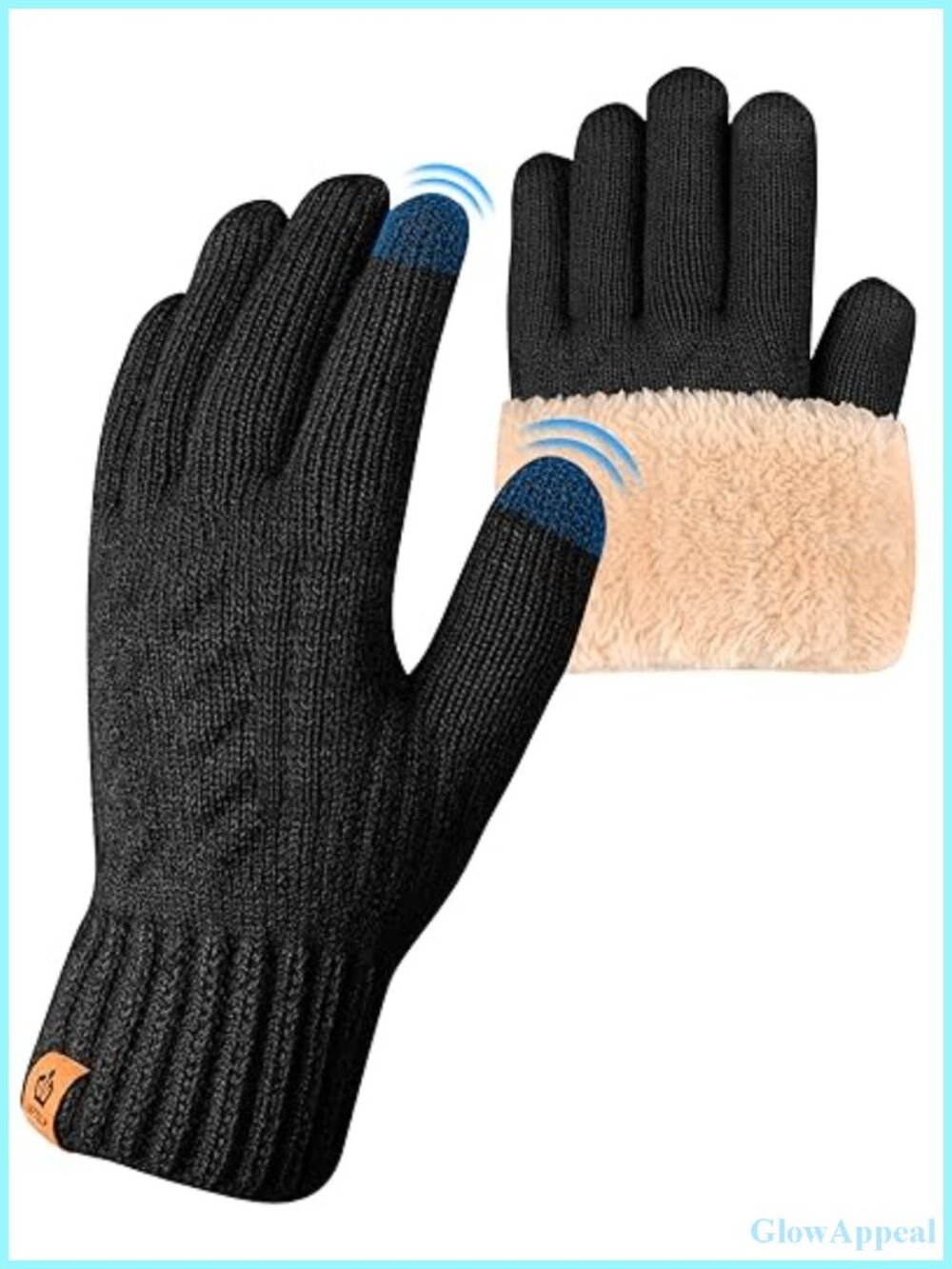 Thermal Winter Gloves Fleece Lined Touchscreen Knit Unisex